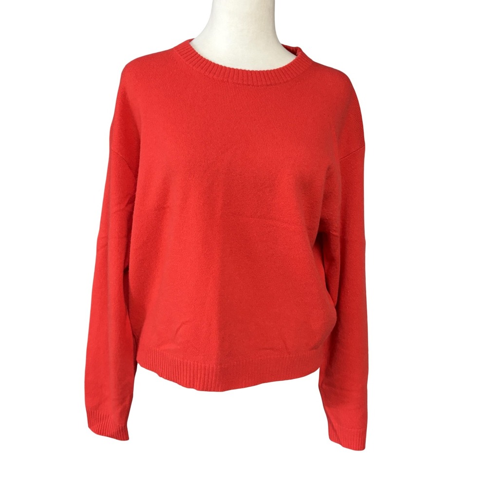 J.Crew Sweater Womens S Red 100% Cashmere Crew Neck Knit Lightweight Pullover